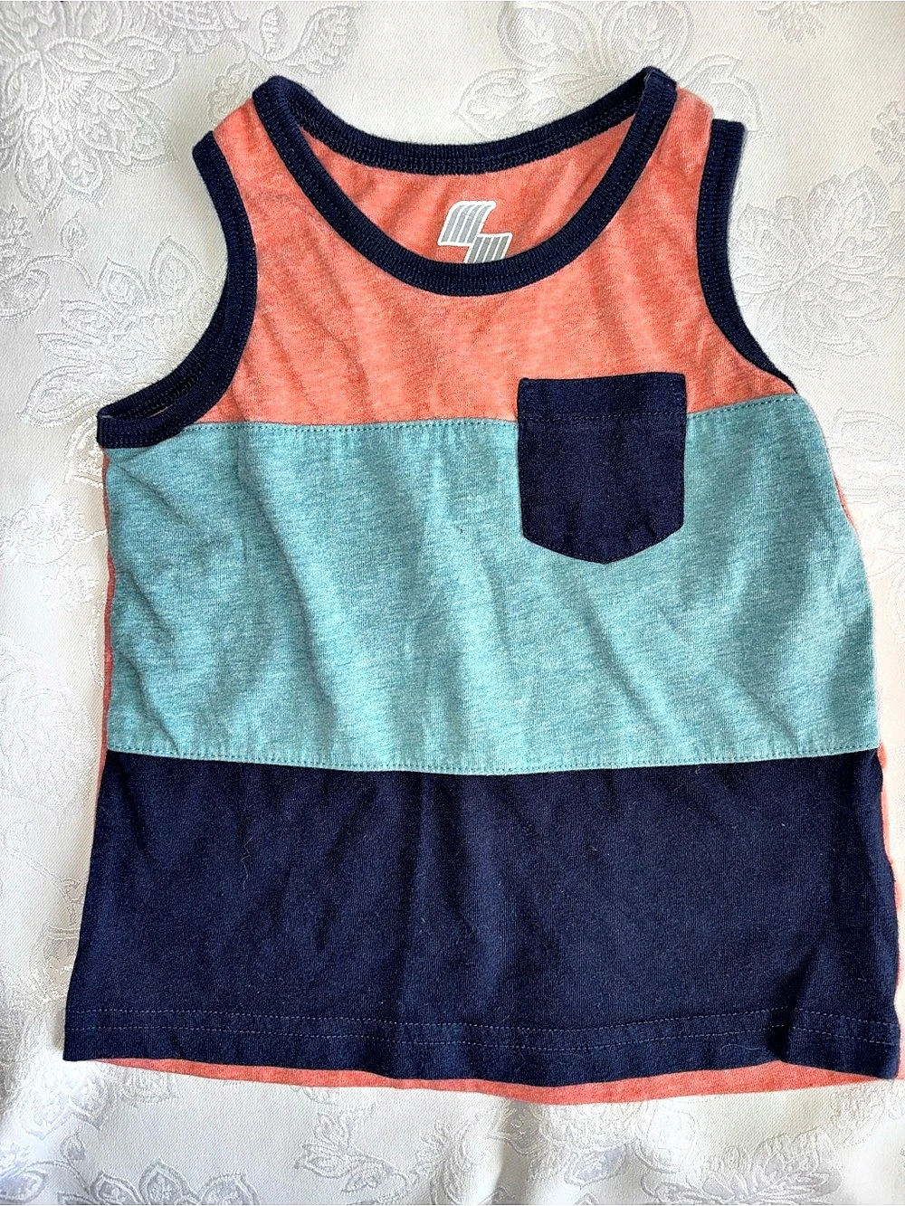 Pray For Sport Color Block Tank Top Boys 18-24M Like New
